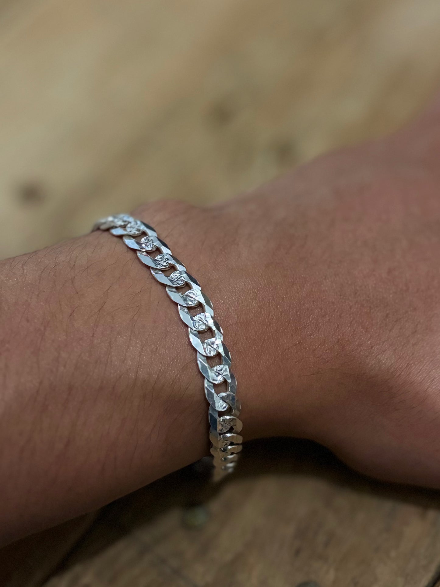 Pulsera barbada de 7mm